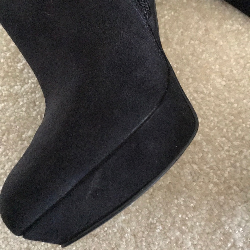 Marc Fisher Black Suede Booties - Picture 3 of 8